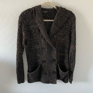 Button-Up Cardigan with Hood